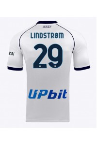 SSC Napoli Jesper Lindstrom #29 Jalkapallovaatteet Vieraspaita 2023-24 Lyhythihainen